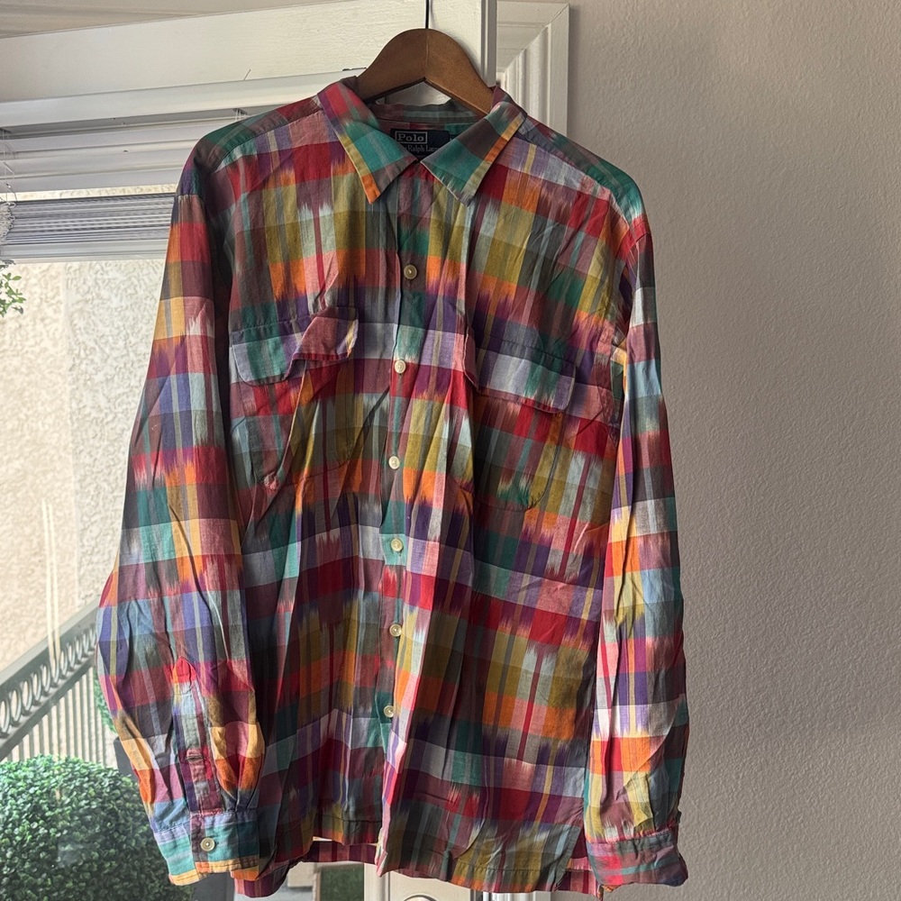 Polo by Ralph Lauren Multicolor Plaid Cotton Button-Down Shirt